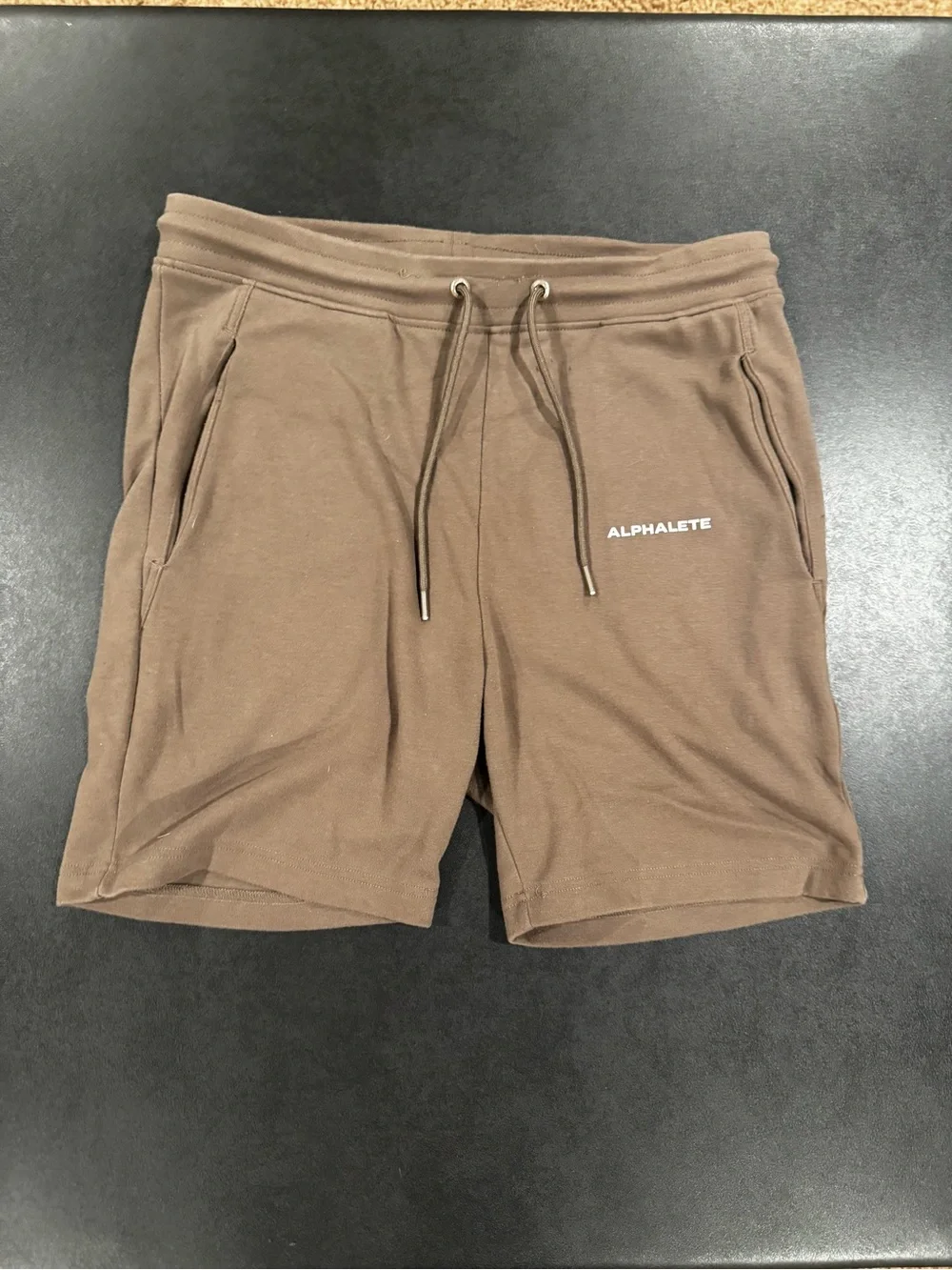Alphalete Men's Brown Athletic Cotton Drawstring Shorts